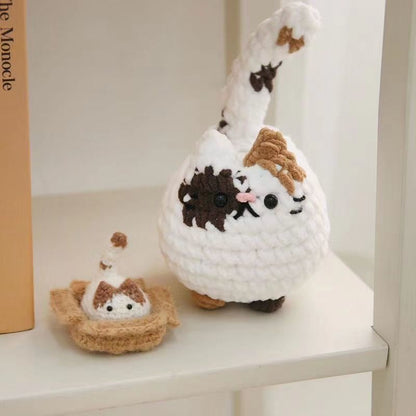 Cat Crochet Material Kit with Tools and Tutorial Included