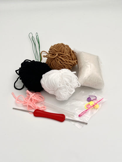 Cat Crochet Material Kit with Tools and Tutorial Included